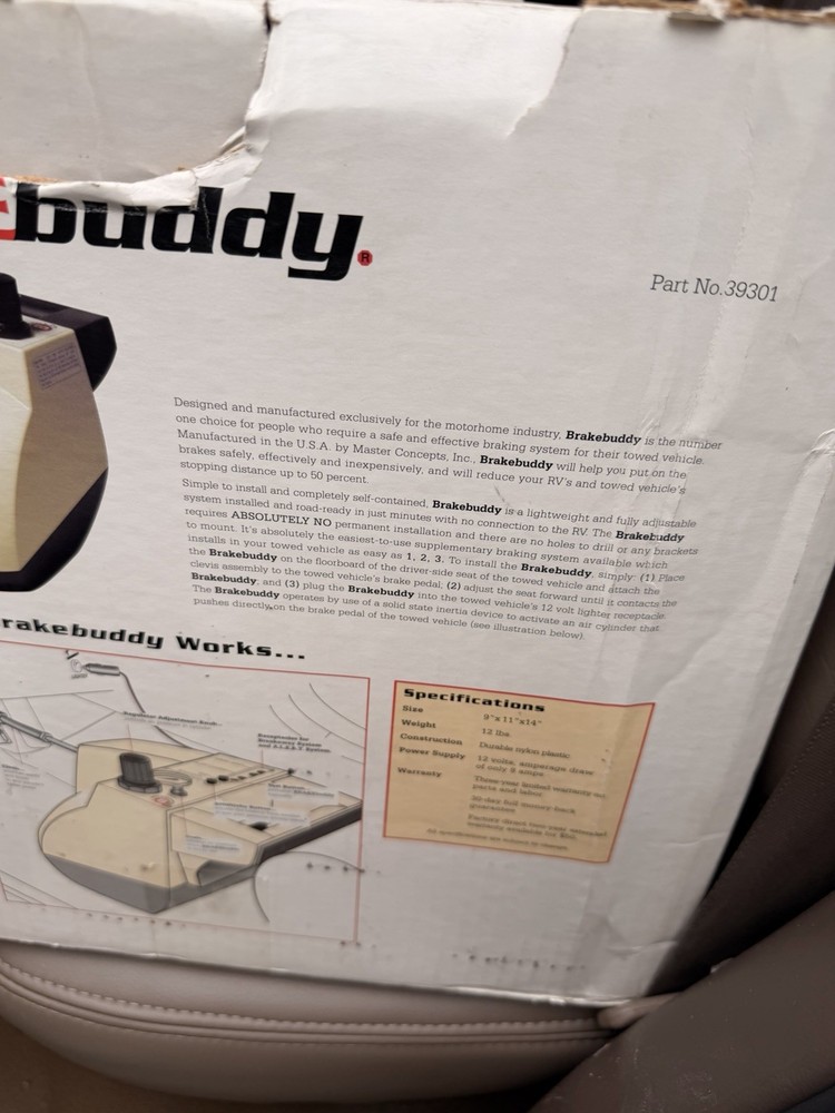 towed vehicle brake system