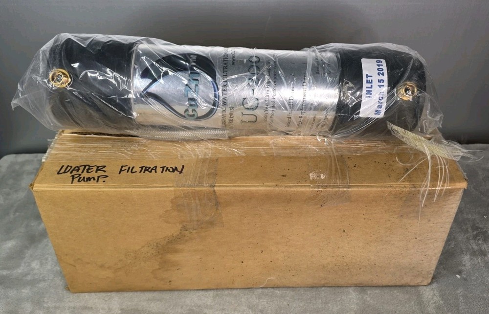 CuZn UC-200 Under Sink Water Filter System Sealed Unit Open Box Stainless Steel