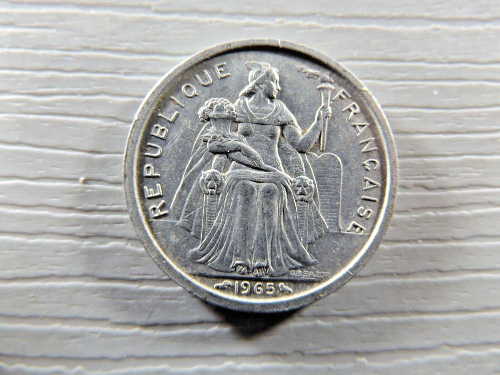 FRANCH POLYNESIA 1965 2 Franc