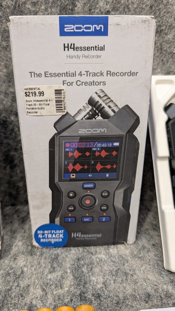 Zoom H4essential Handy Recorder 32-Bit Float 4-Track Handheld Digital Bundle