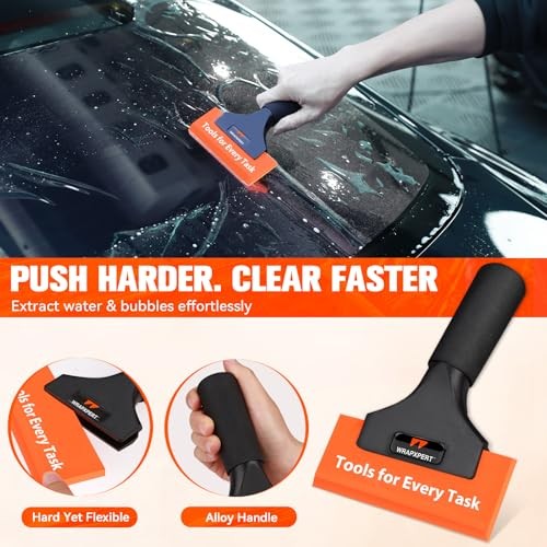 Window Tint Tools Kit, 3-Step Professional Window Tint Squeegee Set for