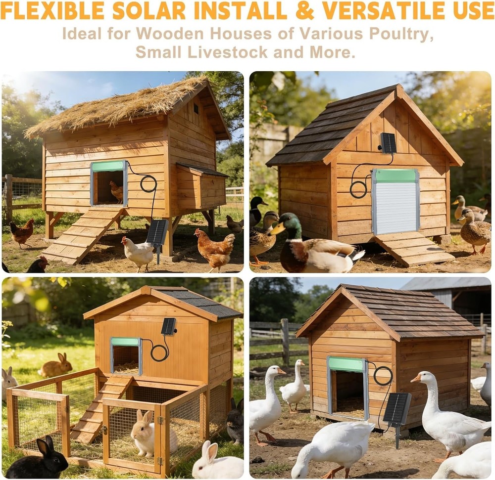 Automatic Chicken Coop Door Solar: Automatic Chicken Door - Solar