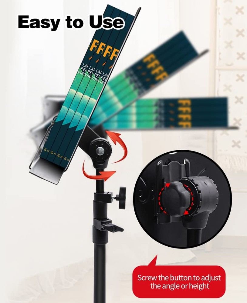 1/2/3 Pack Sheet Music Stand, Adjustable Standard Version, 1 pack black