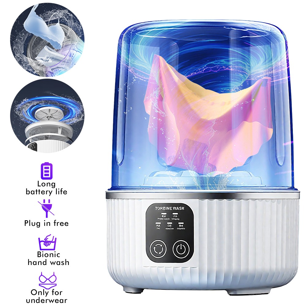 Portable Mini Underwear Compact Washer Machine USB Laundry Cleaner