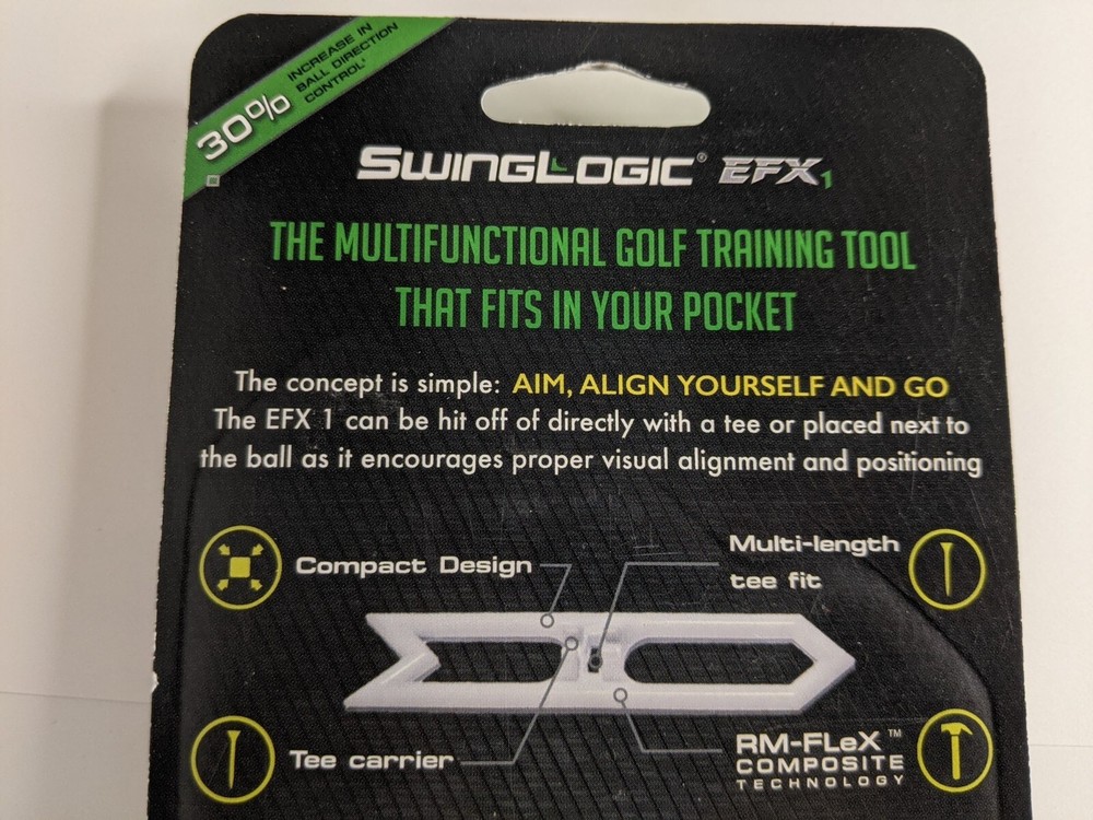Swinglogic EFX1 Golf Target & Alignment Tool Divot Island New