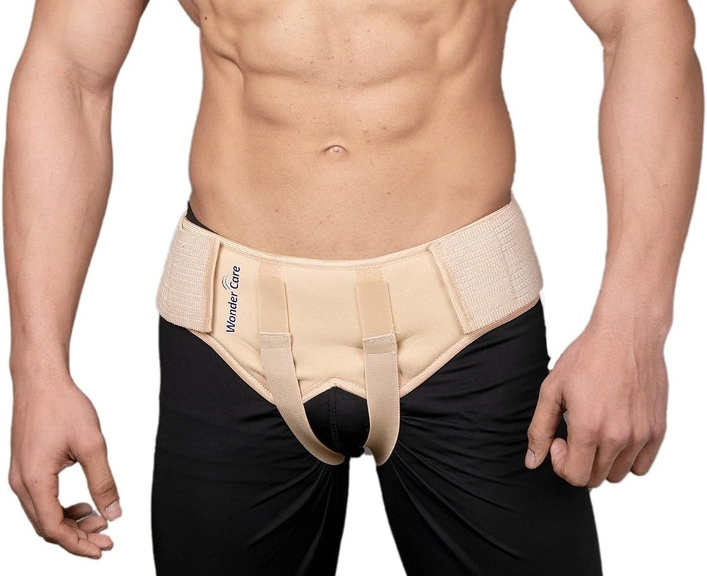 Men's Inguinal Hernia Belt - Durable Adjustable Design with Compression Pads