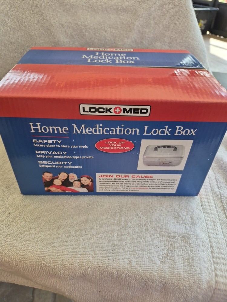 Lockmed Guardian Home Medication Medium Lockbox W/ Combination Lock Security