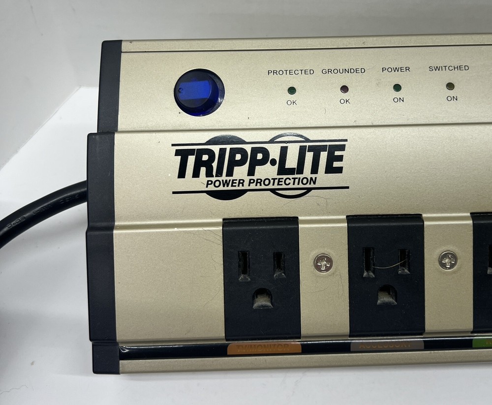 Tripp-Lite HTPOWERBAR10 Transient Voltage Surge Suppressor Protector WORKS