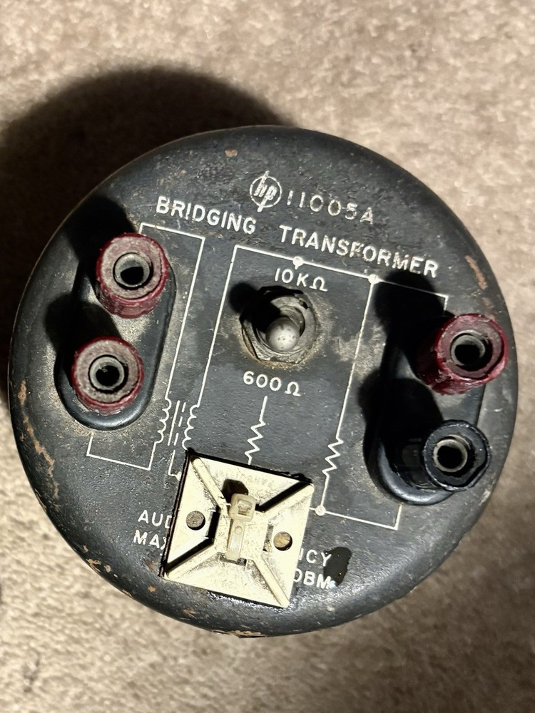 Hewlet Packard  11005A Bridging Transformer 10K  Ohm - 600 Ohm.
