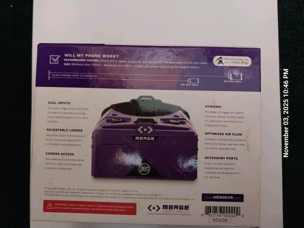 Virtual Reality Goggles, Merge