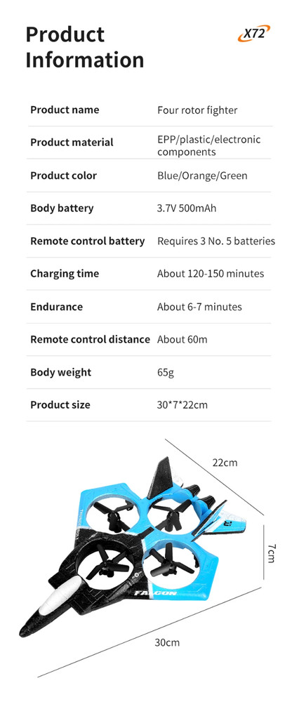 Indoor RC Fighter Jet Drone with remote and hand controls