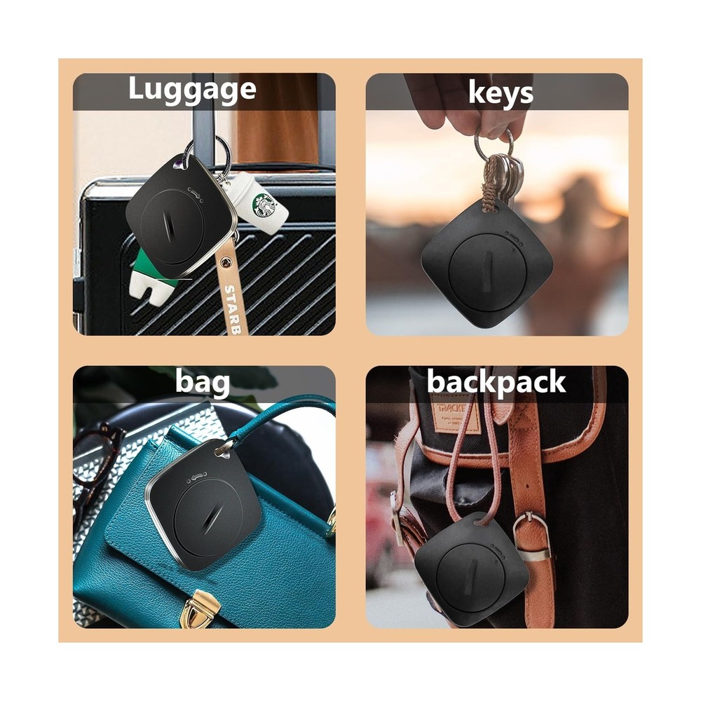 4 Pack Key Finder Bluetooth Item Tracker Work with Apple Find My IP65 Waterpr...