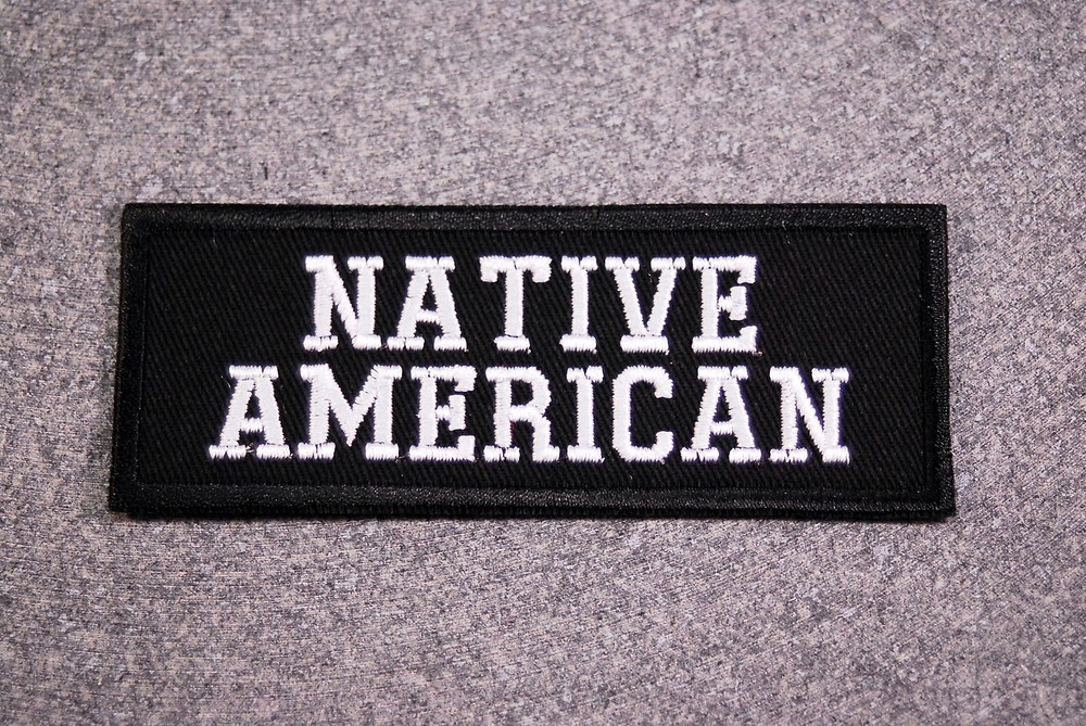 NATIVE AMERICAN  Emdroidered Biker Vest Patch