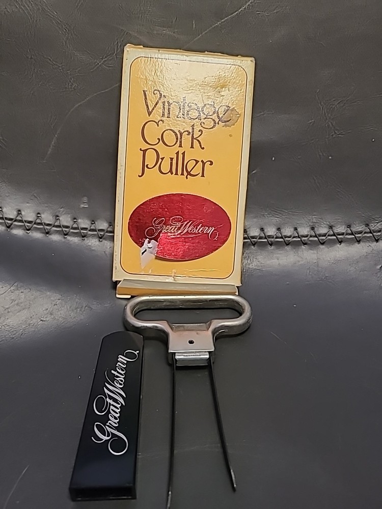VINTAGE Great Western CORK PULLER  With Original Box