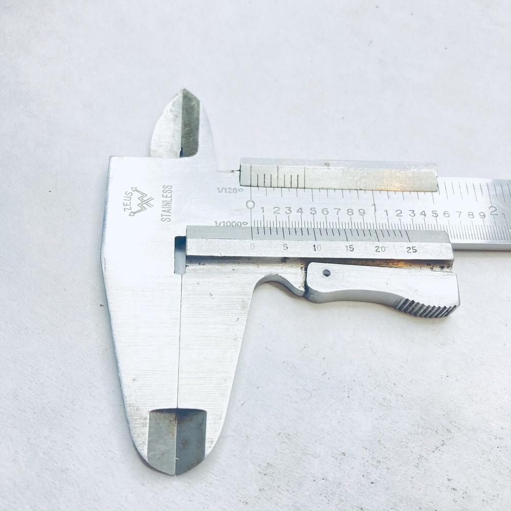 Zeus 6" Vernier Caliper - Hardened - Stainless - Germany