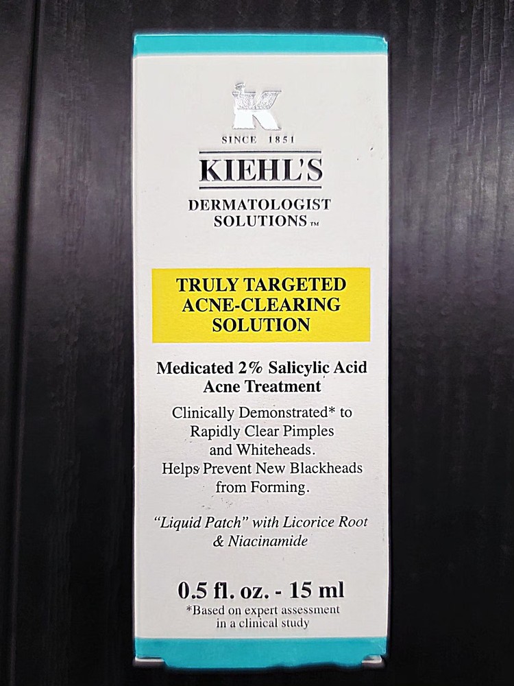 Kiehl's Dermatologist Solutions Truly Targeted Acne-Clearing Solution. 15ml