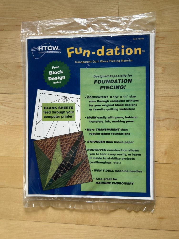 Fun-dation Transparent quilt block piecing material