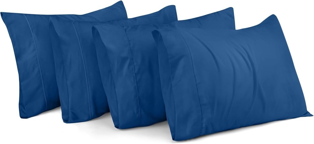 Queen Pillow Cases 4 Pack Envelope Closure Soft Brushed Microfiber Fabric