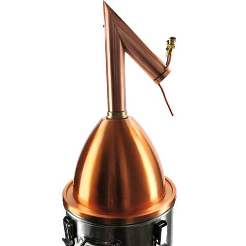 AlcoEngine Copper Alembic Distillation Lid - Fits Digiboil, BrewZilla, Robobrew