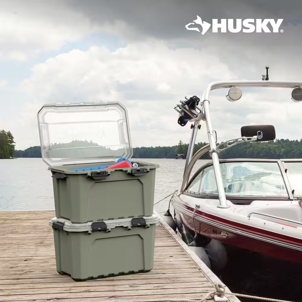 20 Gal. Professional Heavy Duty Waterproof Stackable Plastic Storage Container w