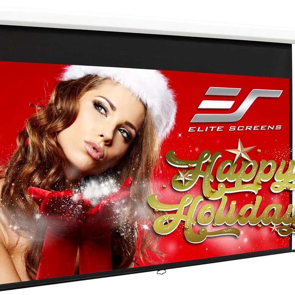 100Inch Manual Pull Down Projector Screen 169 for Home Theater & Presentations