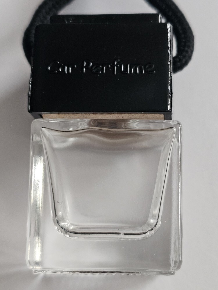 Glass Cube x3 Empty Small Perfume Potion Holder Jar With Hanging Tie Lace String
