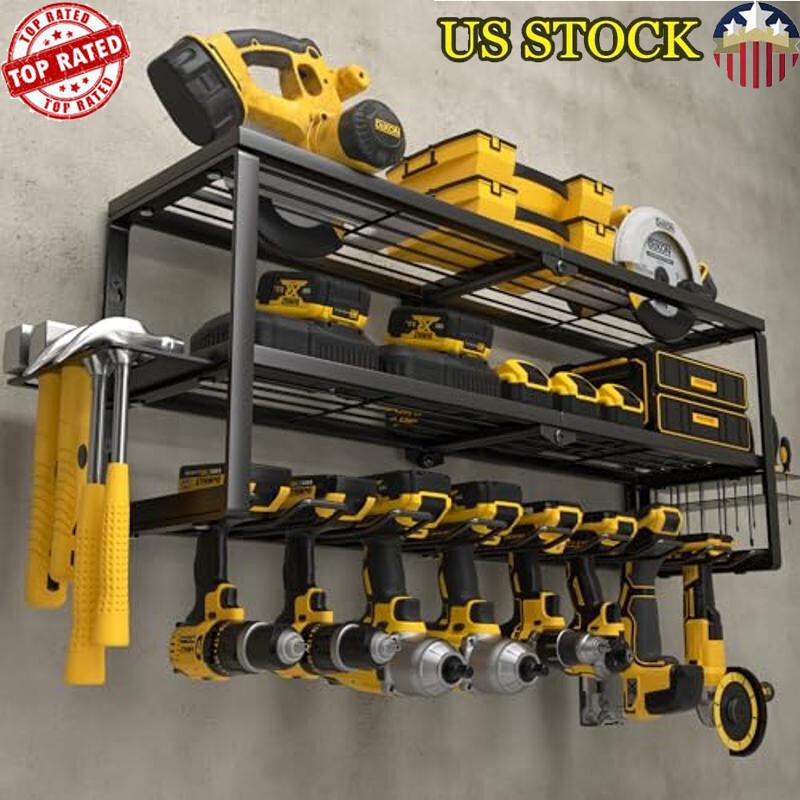 Cordless Drill Power Tool Organizer Wall Mount Hanger Storage Rack Garage Home