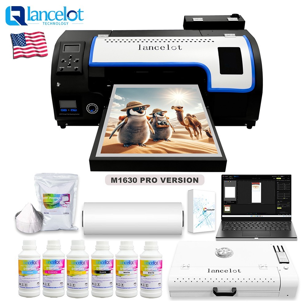 DTF Printer A3 Size with Auto Cutter, Lancelot Pro Bundle Includes Laptop Ink