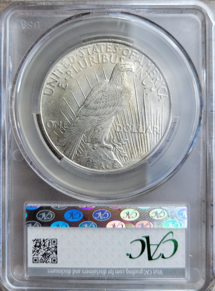 1922 peace dollar Au58 Cac