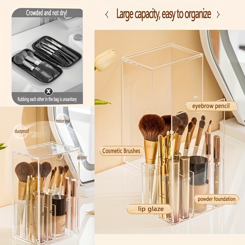 Clear Acrylic Beauty Tool Organizer