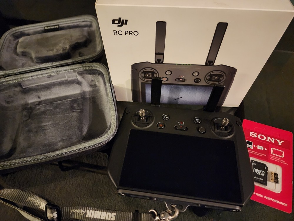 DJI RC Pro Controller, with Screen Protector, Hard Case, Lanyard, Bracket & Card
