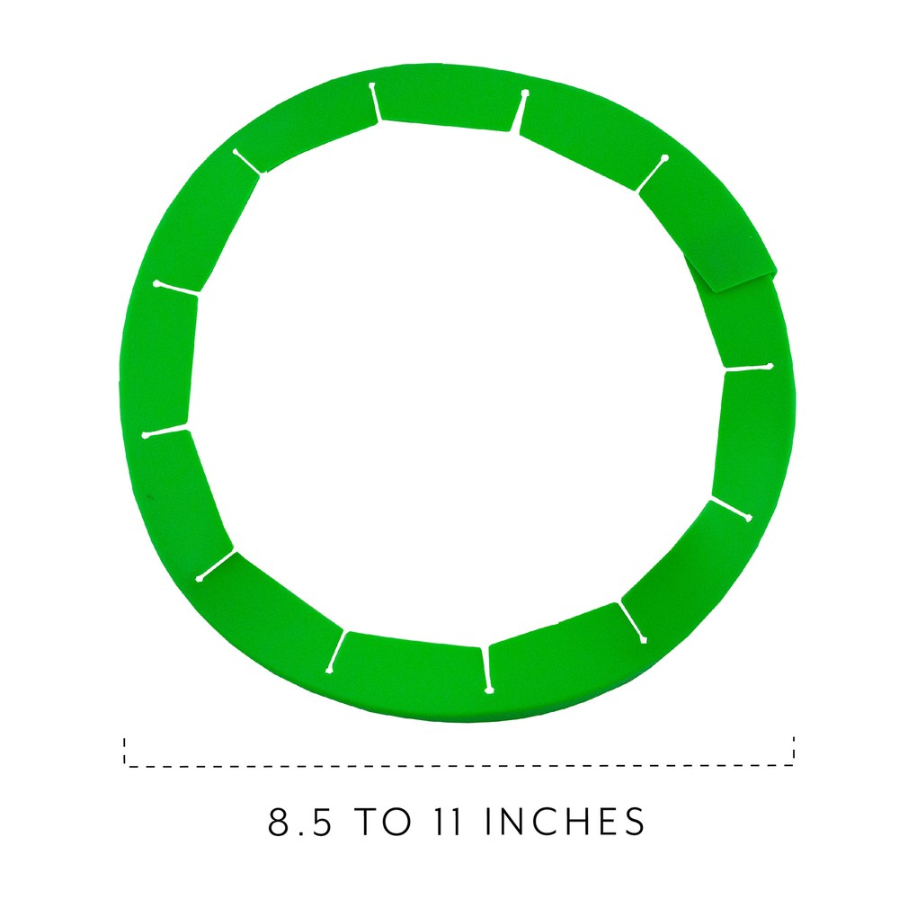 Silicone Pie Crust Shields 2pk, Adjustable Pie Baking Protectors, Green