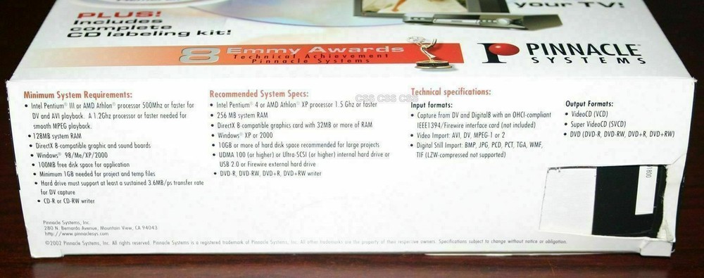 Pinnacle Expression 2.0 Video Picture Burn to DVD CD Computer Software Label Kit