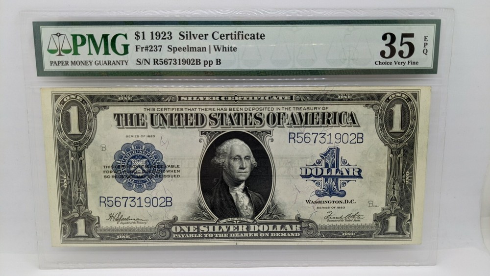 1923 $1 Silver Certificate - PMG 35 EPQ - Fr#237 - Large Size Note