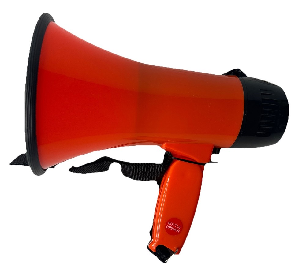 Megaphone Bullhorn Unbranded Orange ~ USED ~