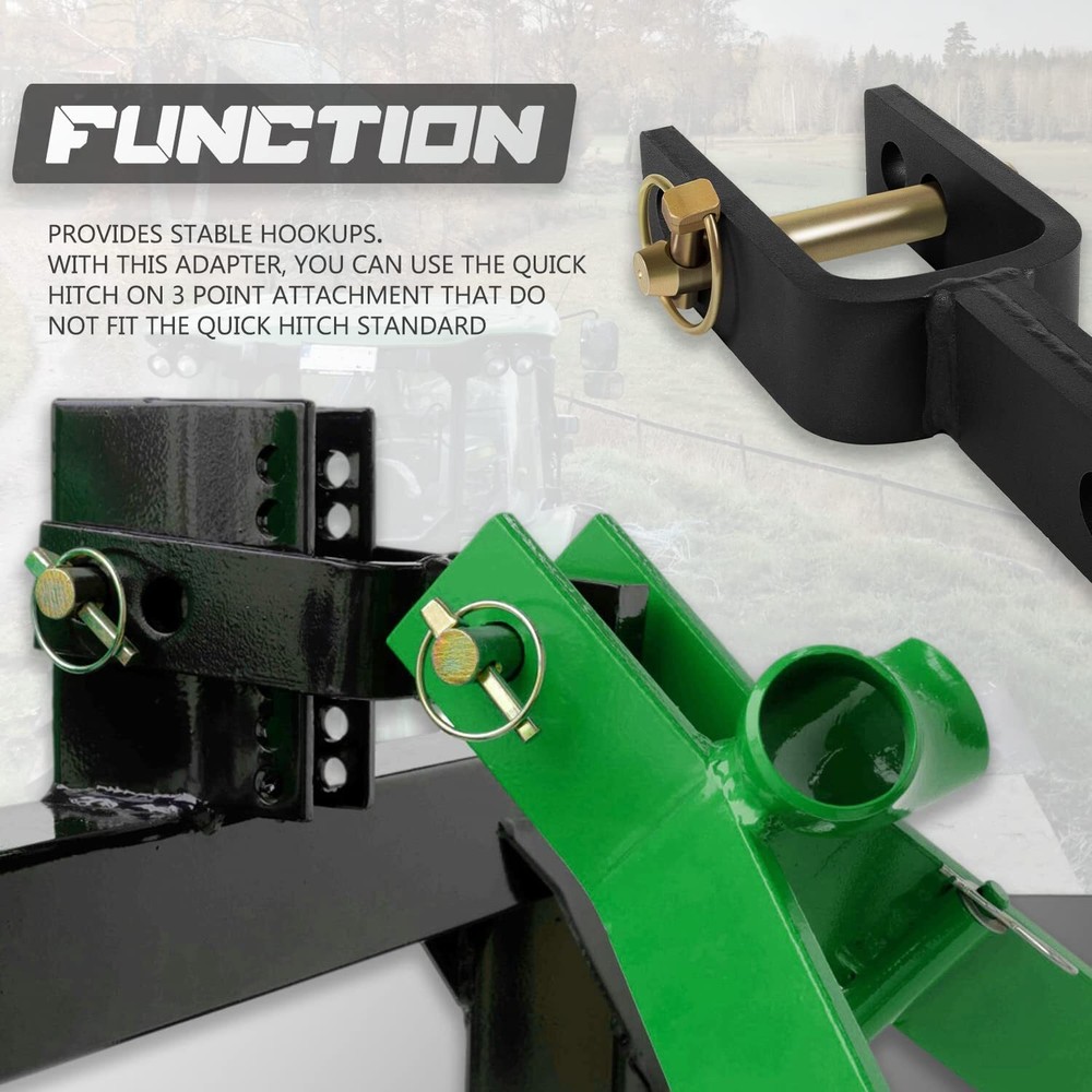3 Point Quick Hitch Adapter Adjust Top Link Bracket Movements for Category 1