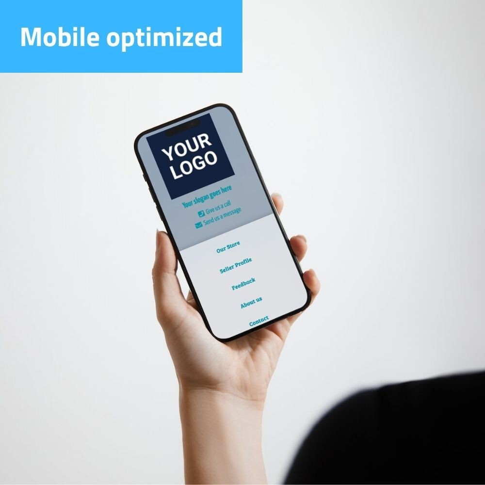 HTML eBay Template - Responsive Professional - Blue - Mobile Optimized + Editor