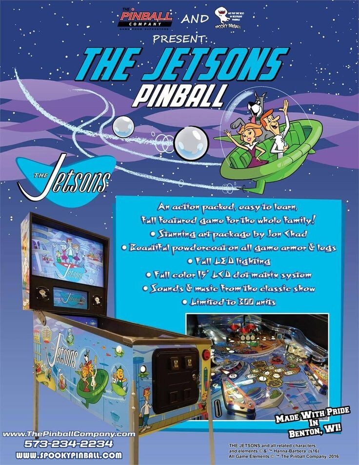 Jetsons Pinball Machine By Spooky