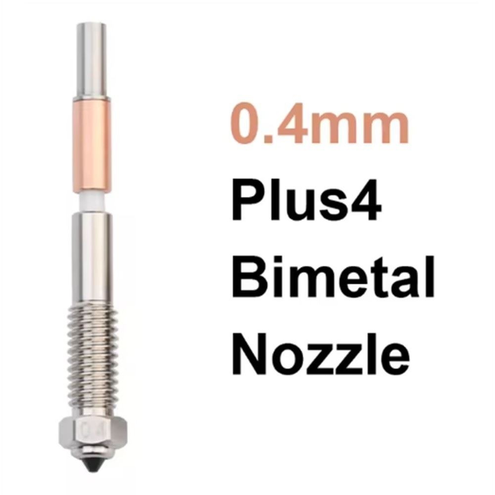 04mm for QIDI Plus4 Bimetallic Nozzle with Ceramic Insulation Integrated