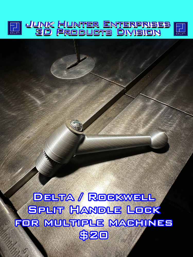 Delta Rockwell Split Lock Handle Lever Geared Replacement 3D Printed
