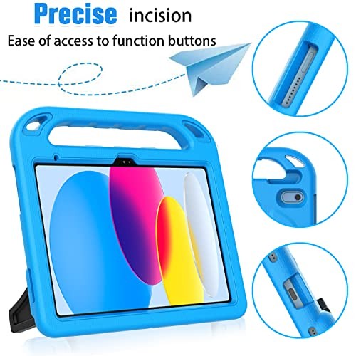 Case for iPad 11th/10th Gen with Shockproof Handle & Screen Protector