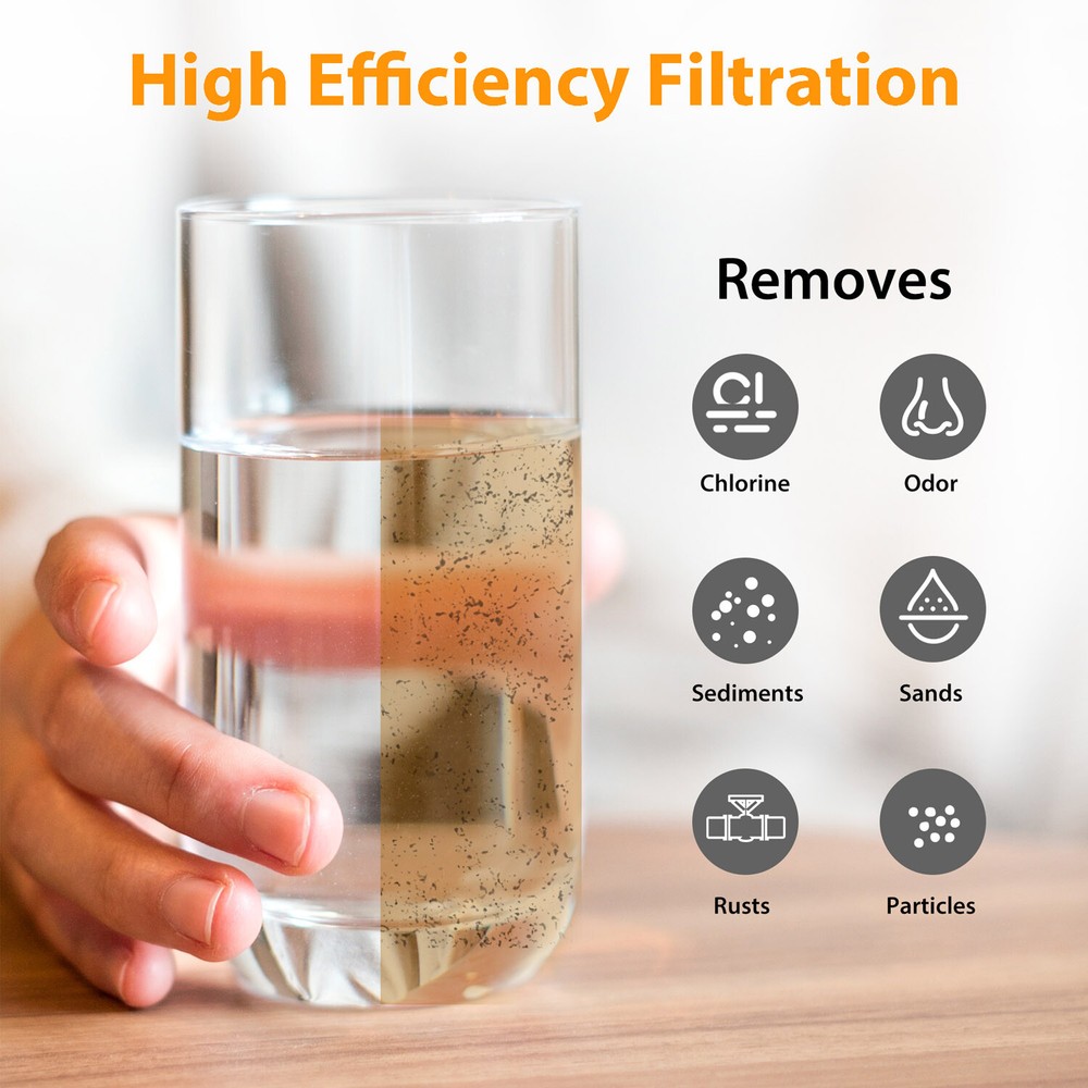 1-4 Pack 5 Micron 10"x2.5" CTO Carbon Block Water Filter Cartridges Replacement