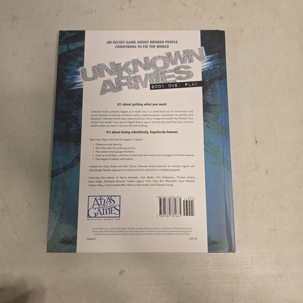 Atlas Games - Unknown Armies - Three Volume Deluxe Ed (3rd Ed) - EXCELLENT!