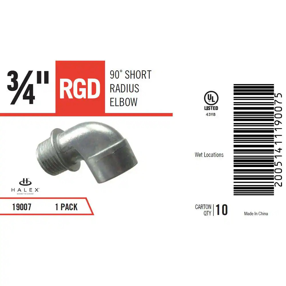 3/4 In. Rigid 90° Short Radius Elbow