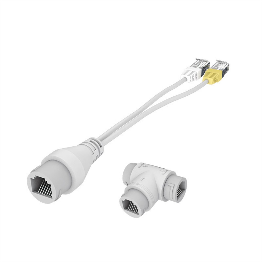 1Set IP PoE Splitter RJ45 Cable Adapter Connector For CCTV Network Camera PC