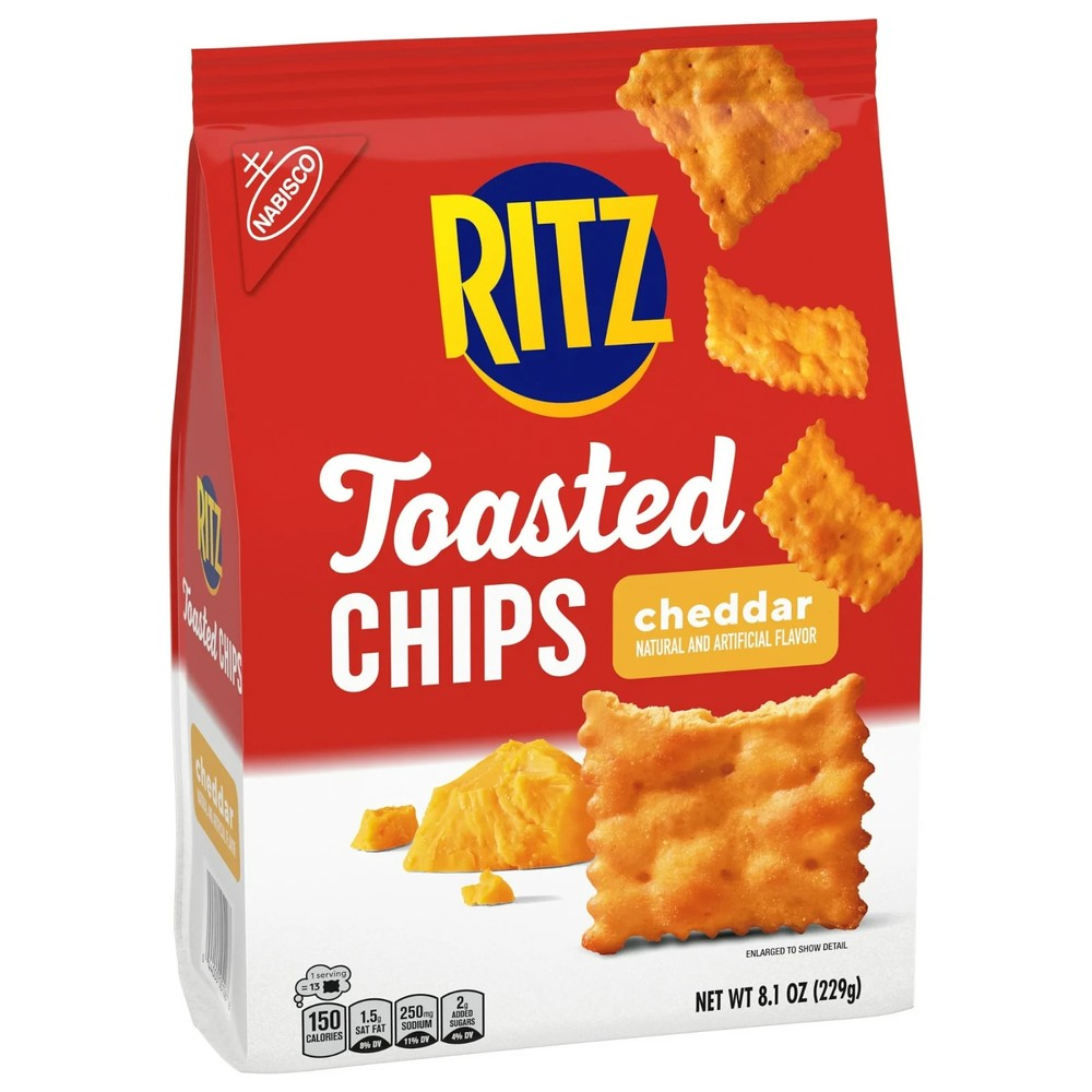 RITZ Toasted Chips Cheddar Crackers 8.1oz