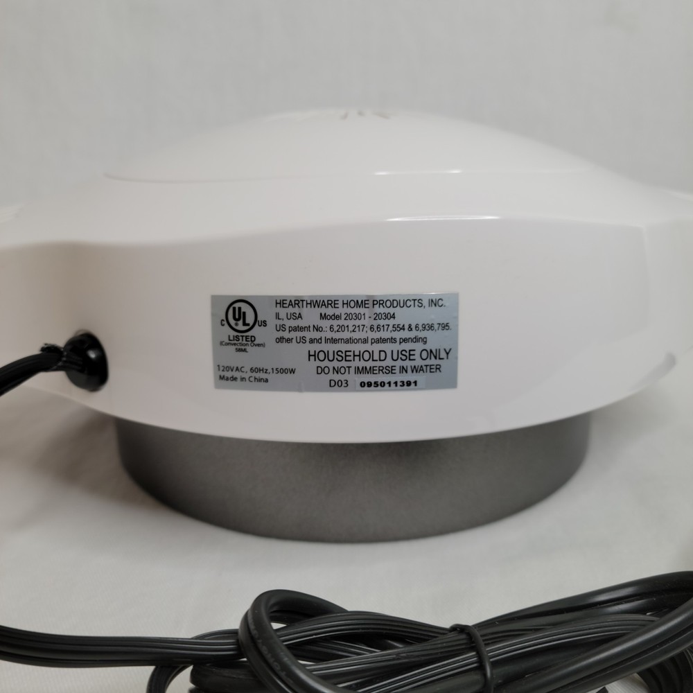 Hearthware Home NuWave Pro White Infrared Oven Power Head Replacement Part 20302
