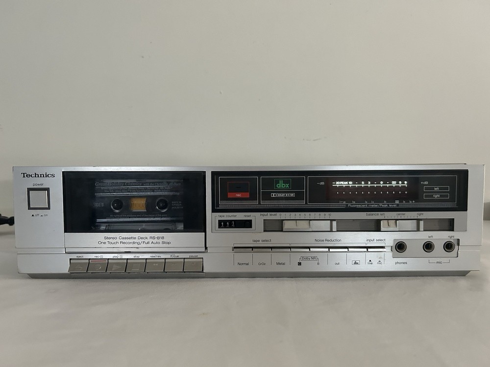 Technics RS-B18 Cassette deck Silver Edition TESTED WORKING Decent Condition