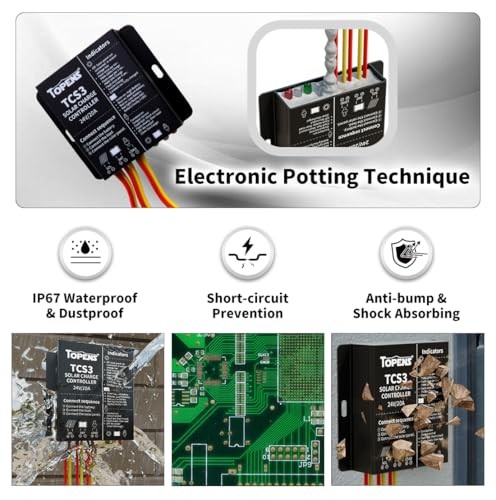 TCS3 Solar Charge Controller Waterproof Solar Panel Battery Regulator for