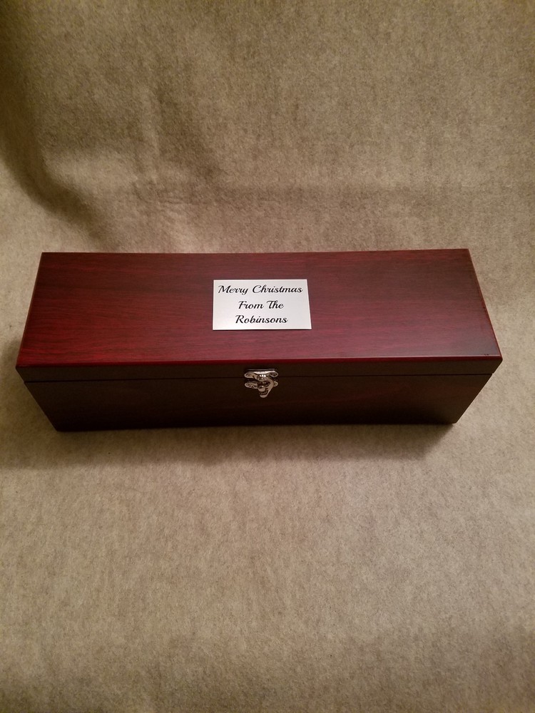 Wine Presentation Gift Box Case with Free Personalized Plaque